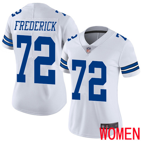 Women Dallas Cowboys Limited White Travis Frederick Road #72 Vapor Untouchable NFL Jersey